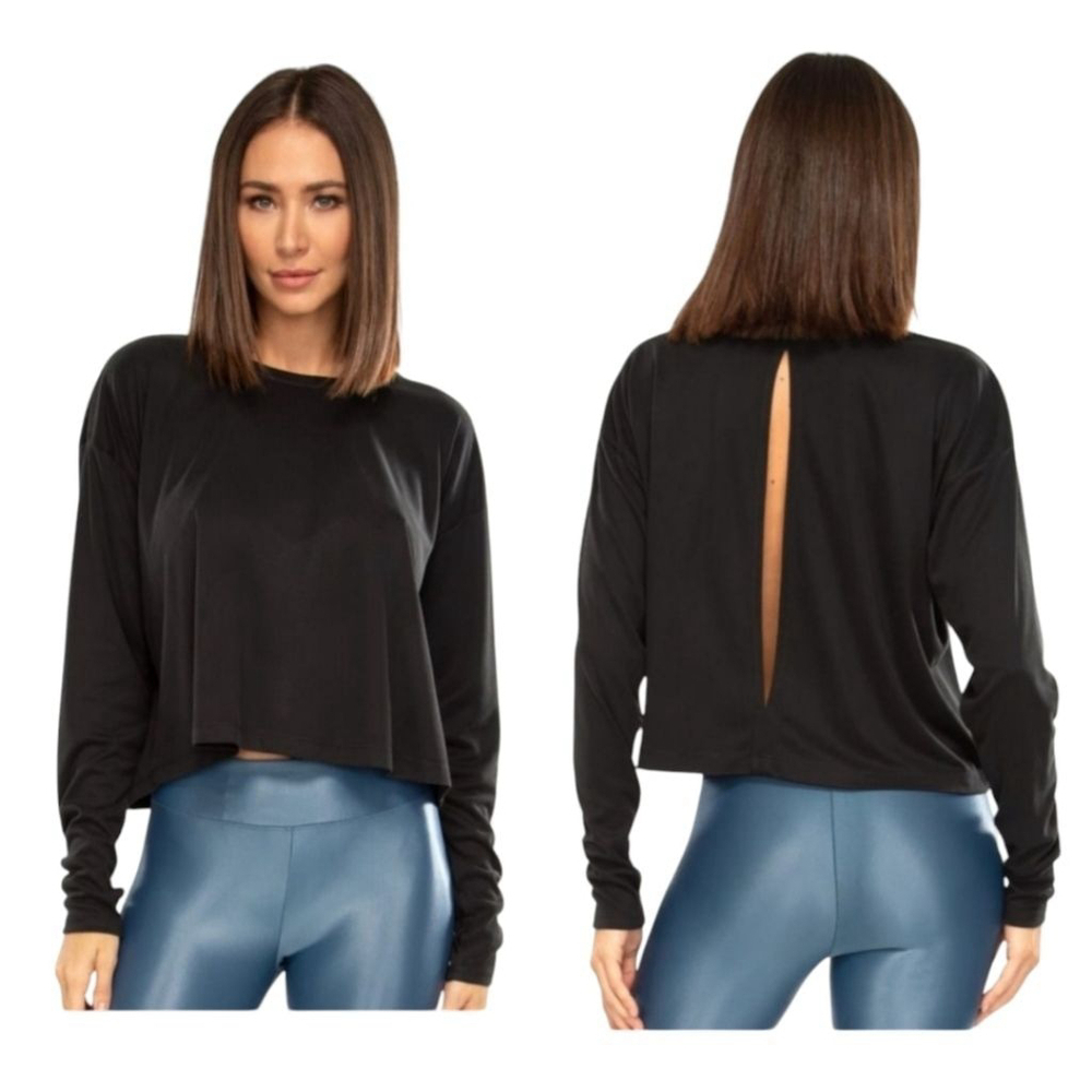 Koral Storm Marlow Long Sleeve Top - Black Small